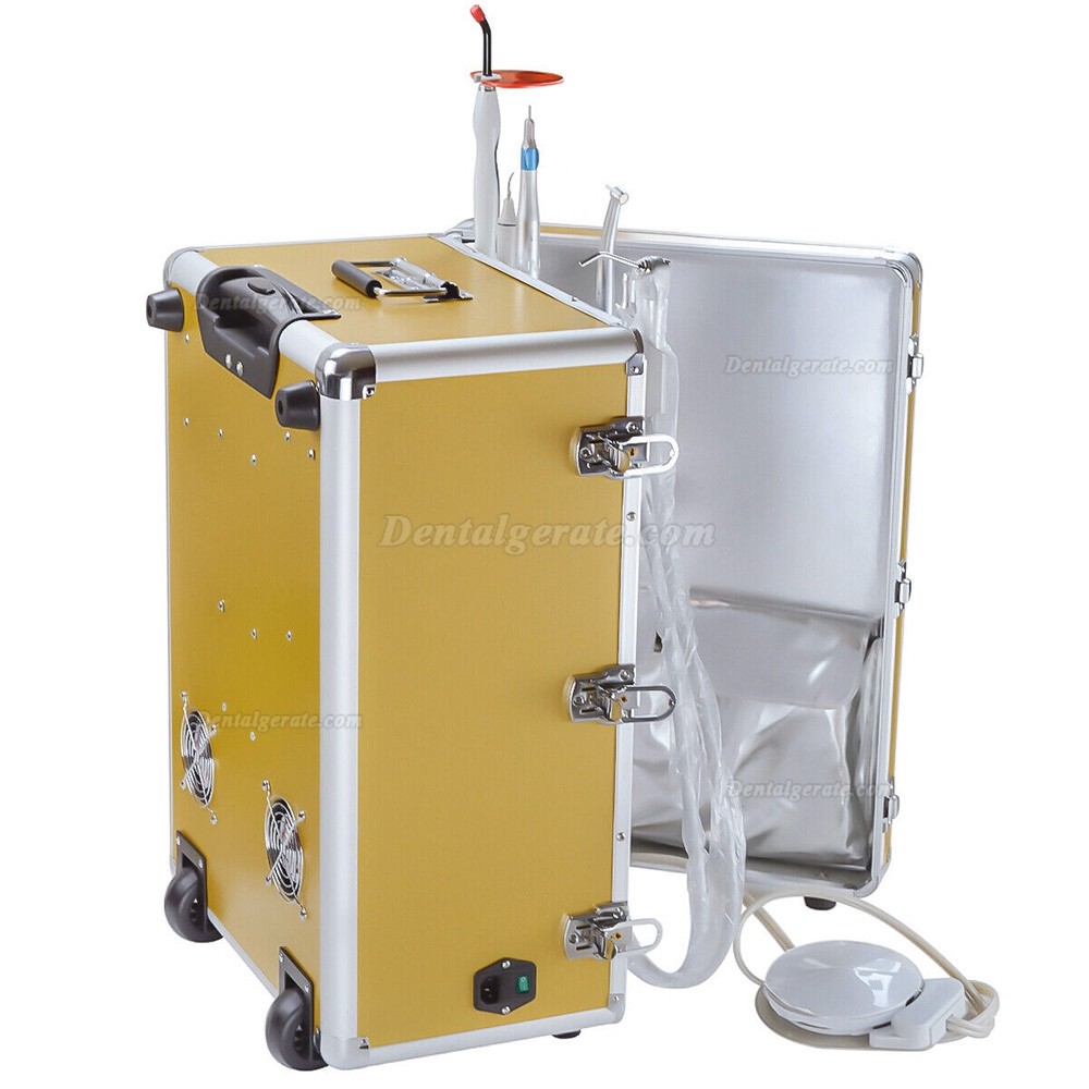 Mobile Dentaleinheit XS-341 (Selbst&auml;ndiger Kompressor + Ultraschallscaler + Aush&auml;rtungslicht)
